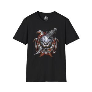 Dagger Skull Head Graphic Tee