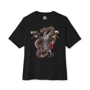 Snake Wrapped Around A Bike Graphic Tee