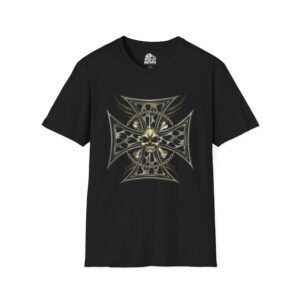 Skull Cross and Chain Graphic Tee