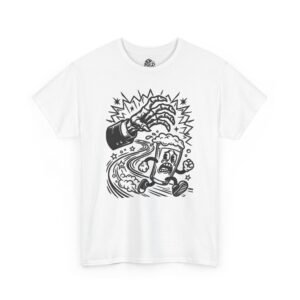 Skeleton Hand Running Beer Graphic Tee