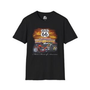 Route 66 Diner Motorcycles Graphic Tee