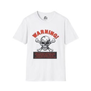 Biker Warning White Graphic Tee