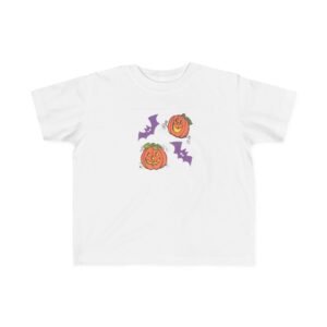 Toddler Halloween Tee — Jack-o'-Lantern & Bats Pumpkin Graphic Shirt