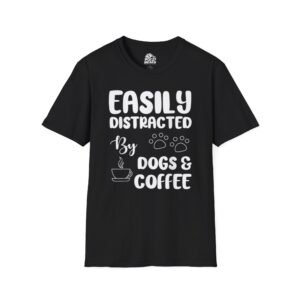 Easily Distracted By Dogs & Coffee Graphic Tee