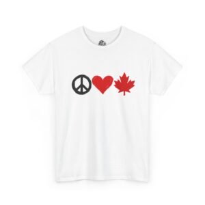 Peace Love Canada T-Shirt — Canadian Pride Peace Love Maple Tee
