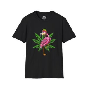 Marijuana Flamingo Graphic Tee