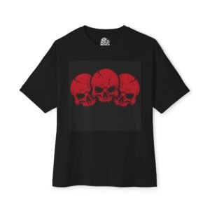 Three Red Skulls Graphic Tee